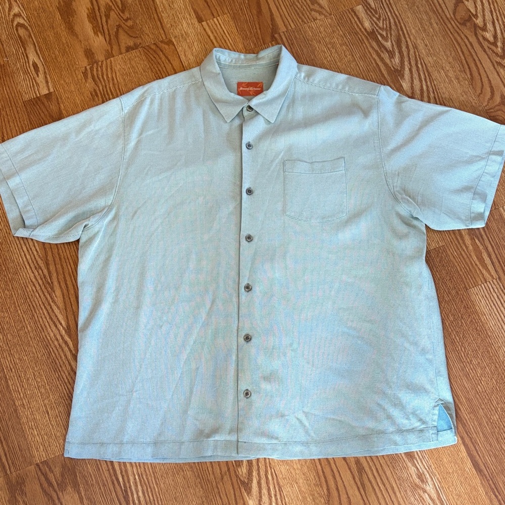 Tommy Bahama Light Blue Short-Sleeve Button-Down Shirt